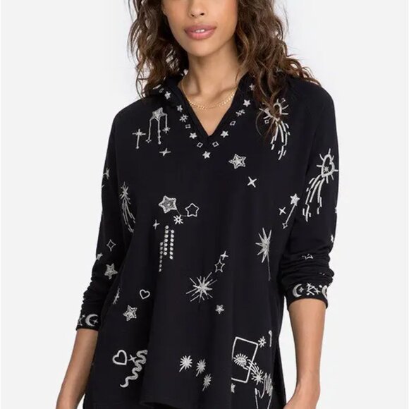 Johnny Was Algol Beach Raw Contrast Hoodie SMALL - Picture 1 of 5